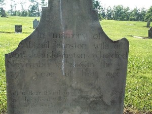 Grave of Abigail Johnston